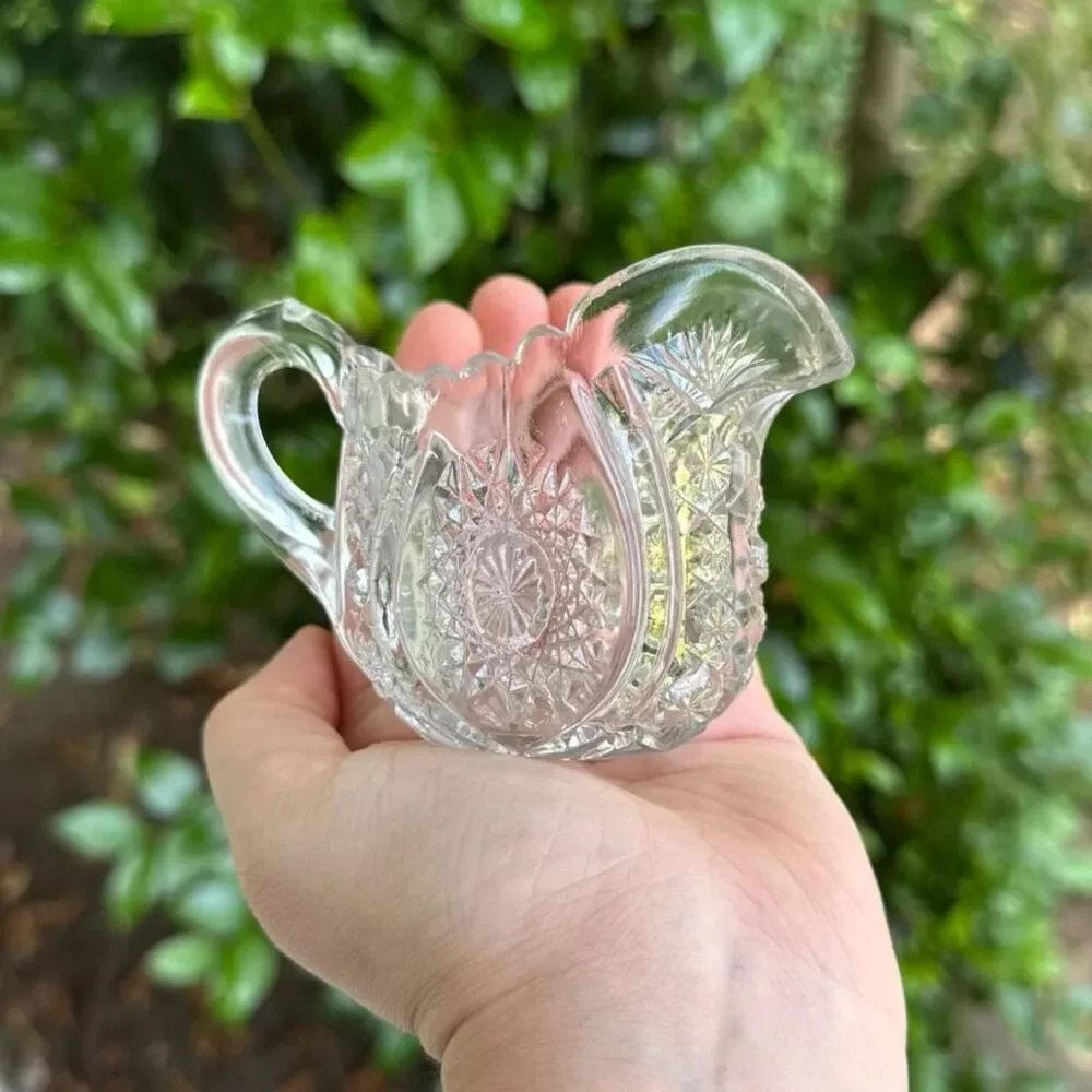 Vintage EAPG Clear Glass Creamer